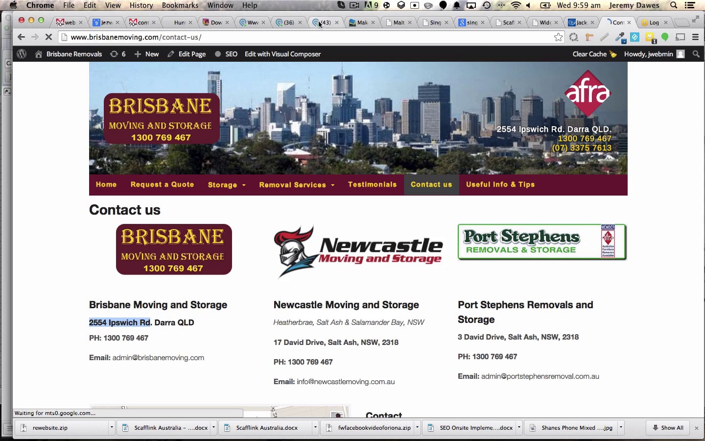 Google maps listings and customer info on Vimeo