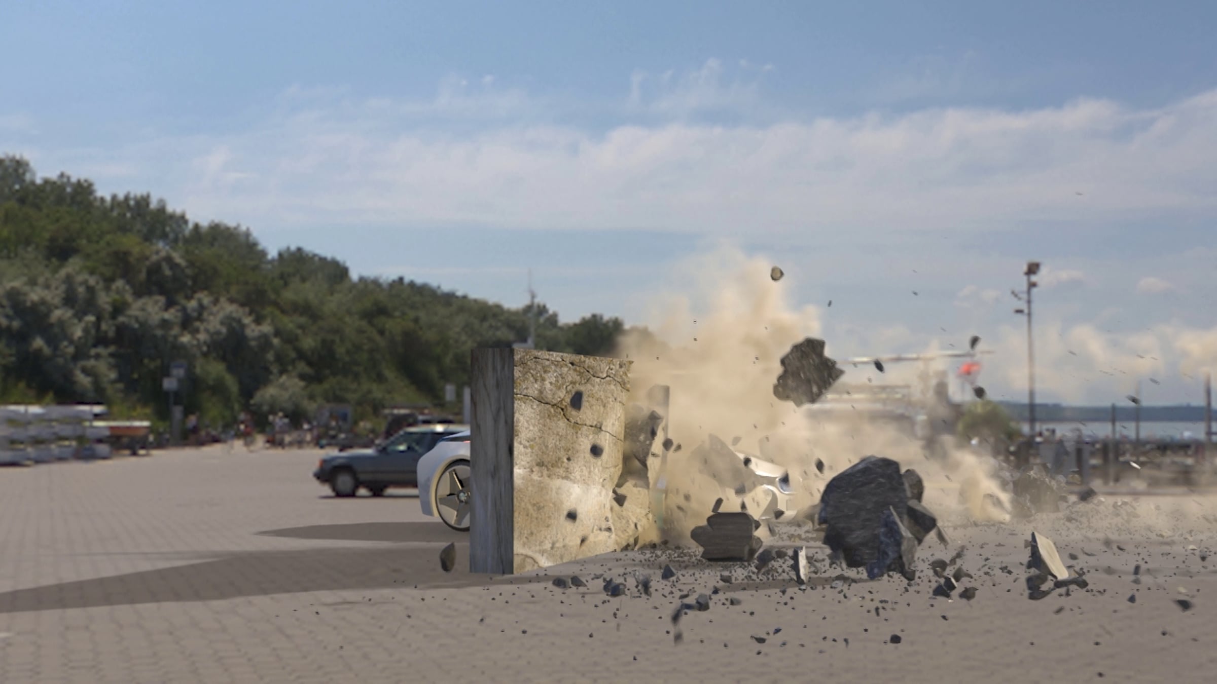 Thinking Particles - crashing car into wall | Videos & Movies on Vimeo