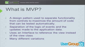 Optimizing Code Reusability For SharePoint using Linq to SharePoint and the MVP Design Pattern.