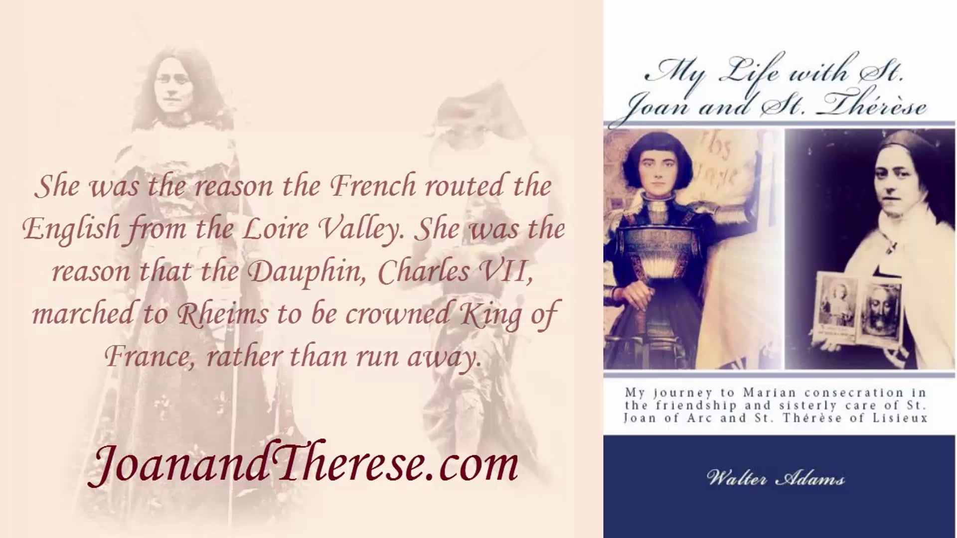 My Life with St. Joan and St. Thérèse ( Book Trailer Reprise)