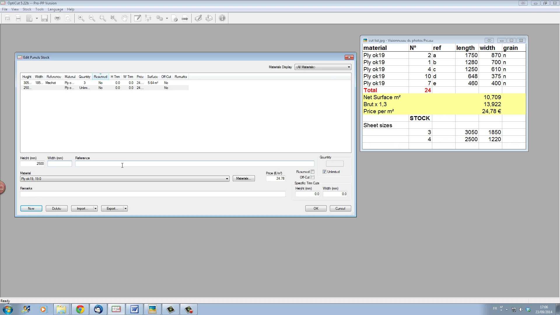 OptiCut Presentation - OptiCut Stock Set Up