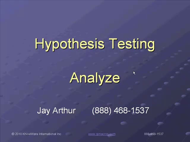 Hypothesis Testing In Excel Made Easy