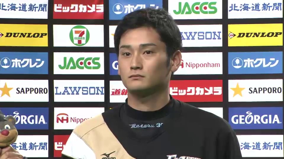 ファイターズ・中村投手ヒーローインタビュー 2014/9/28 F-H