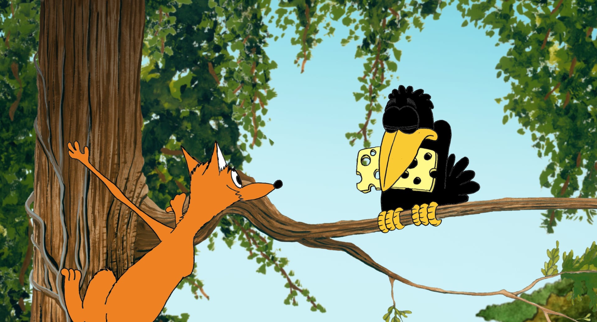 La Fontaine fait son cinéma, Le Corbeau et le Renard - EXTRAIT