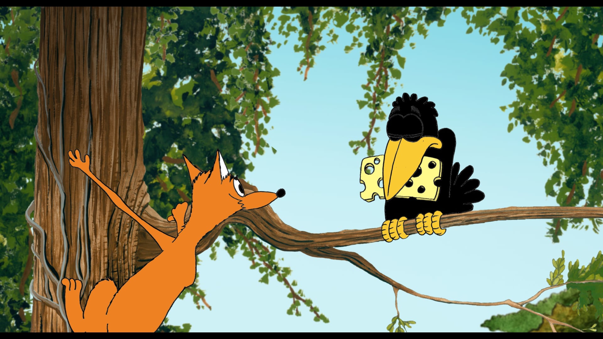 La Fontaine fait son cinéma, Le Corbeau et le Renard - EXTRAIT