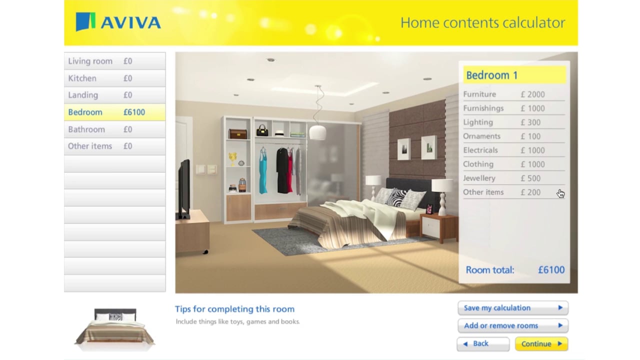 Aviva Contents Calculator on Vimeo