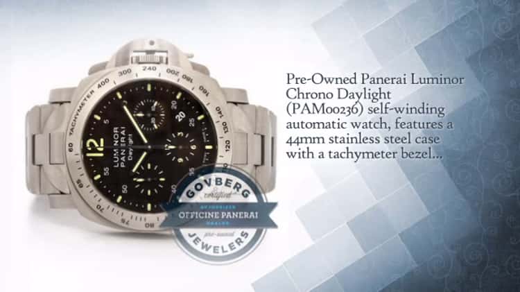 Pre Owned Panerai Luminor Chrono Daylight PAM 236