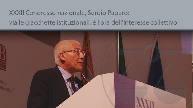 XXXII Congresso Nazionale, Sergio Paparo: via le giacchette istituzionali, è l - 10/10/2014