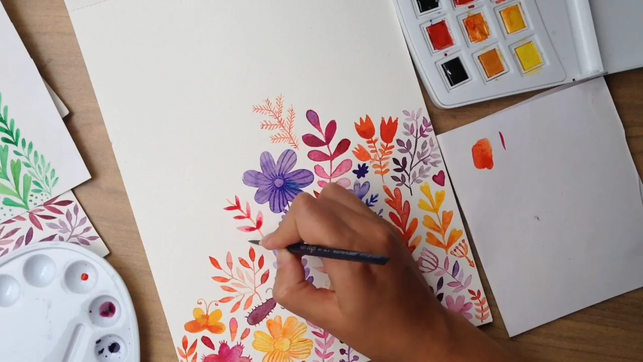 watercolor drawing on Vimeo