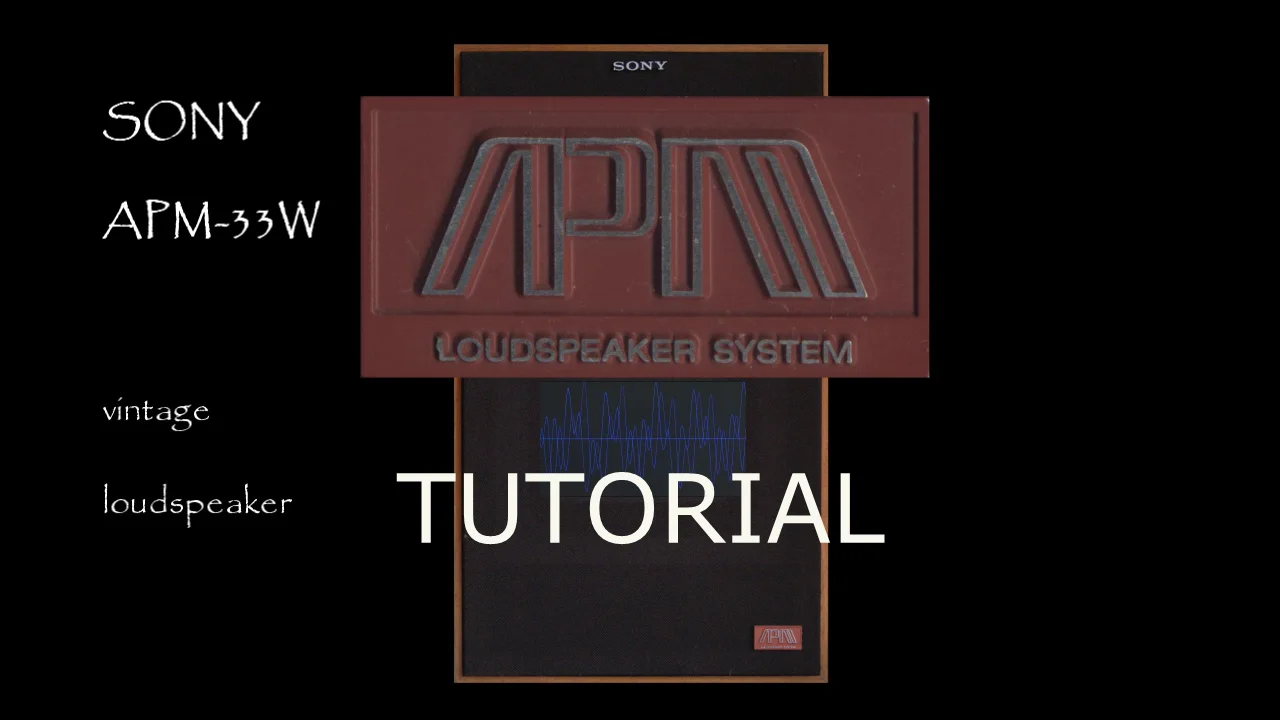 Tutorial How to repair a Sony APM 33W vintage loudspeaker