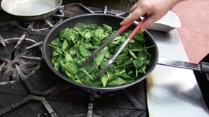 Salmon on Spinach