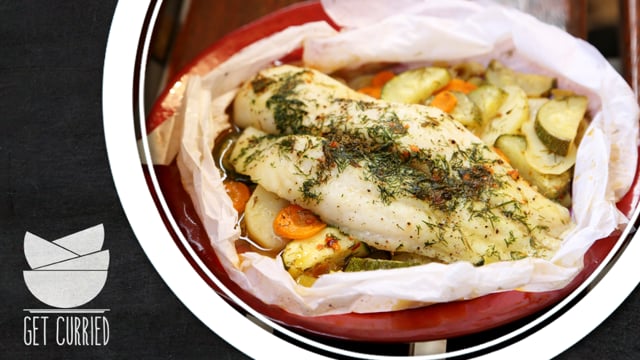 Fish En Papillote - Sülthal zöldségekkel recept