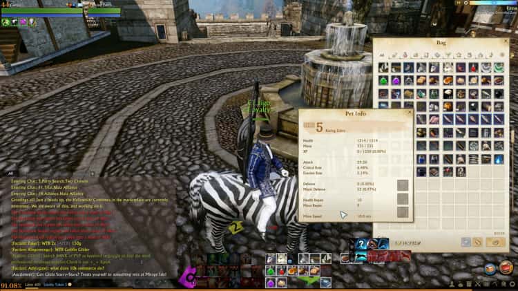 ArcheAge rare Racing Zebra mount