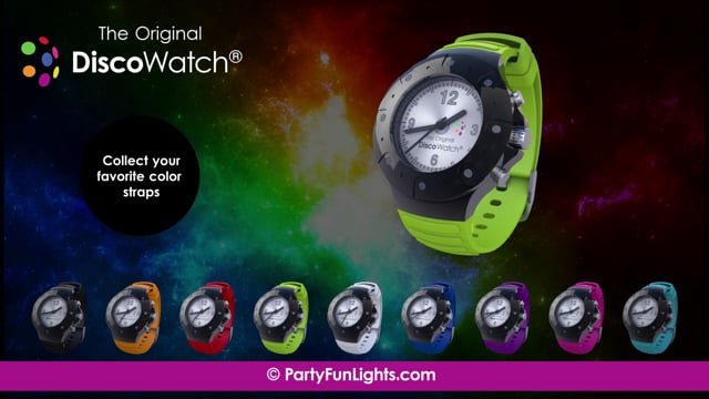 Product video Partyfunlights  -  The original Discowatch