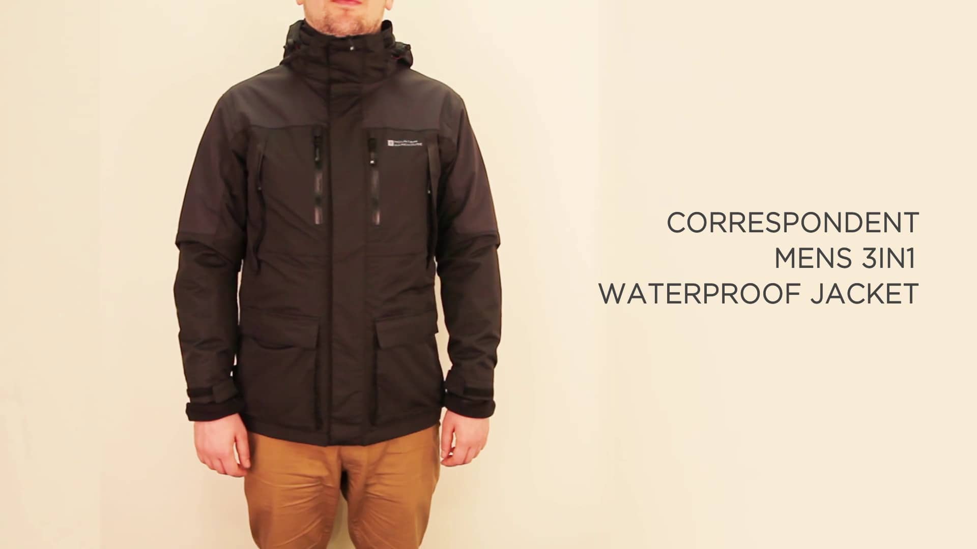 Correspondent Mens 3 in 1 Waterproof Jacket on Vimeo