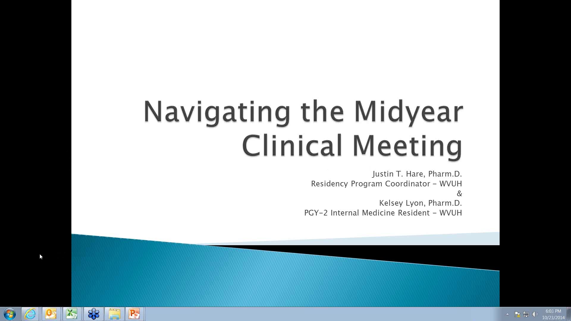 WVSHP Residency Prep Series Introduction to ASHP Midyear Meeting on Vimeo