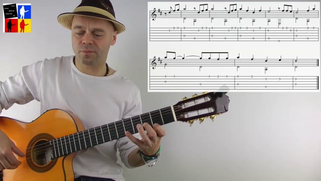 Noten in der 2ten Lage