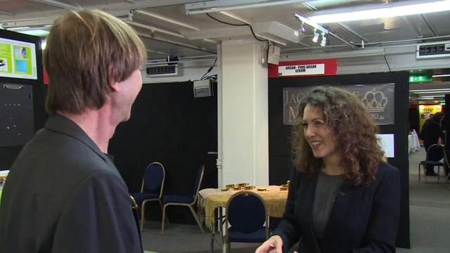 Still from the film: bis World Invention Awards show, with Kate Bellingham