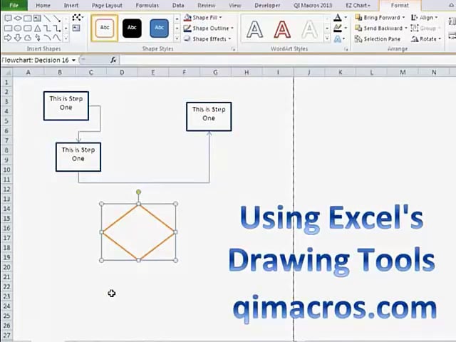 How to use Excel's Drawing Tools