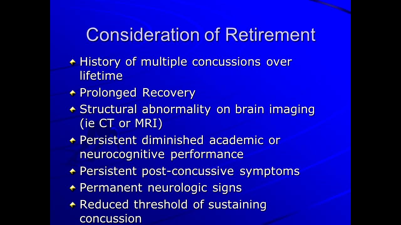When Should a Player Retire from Contact Sports