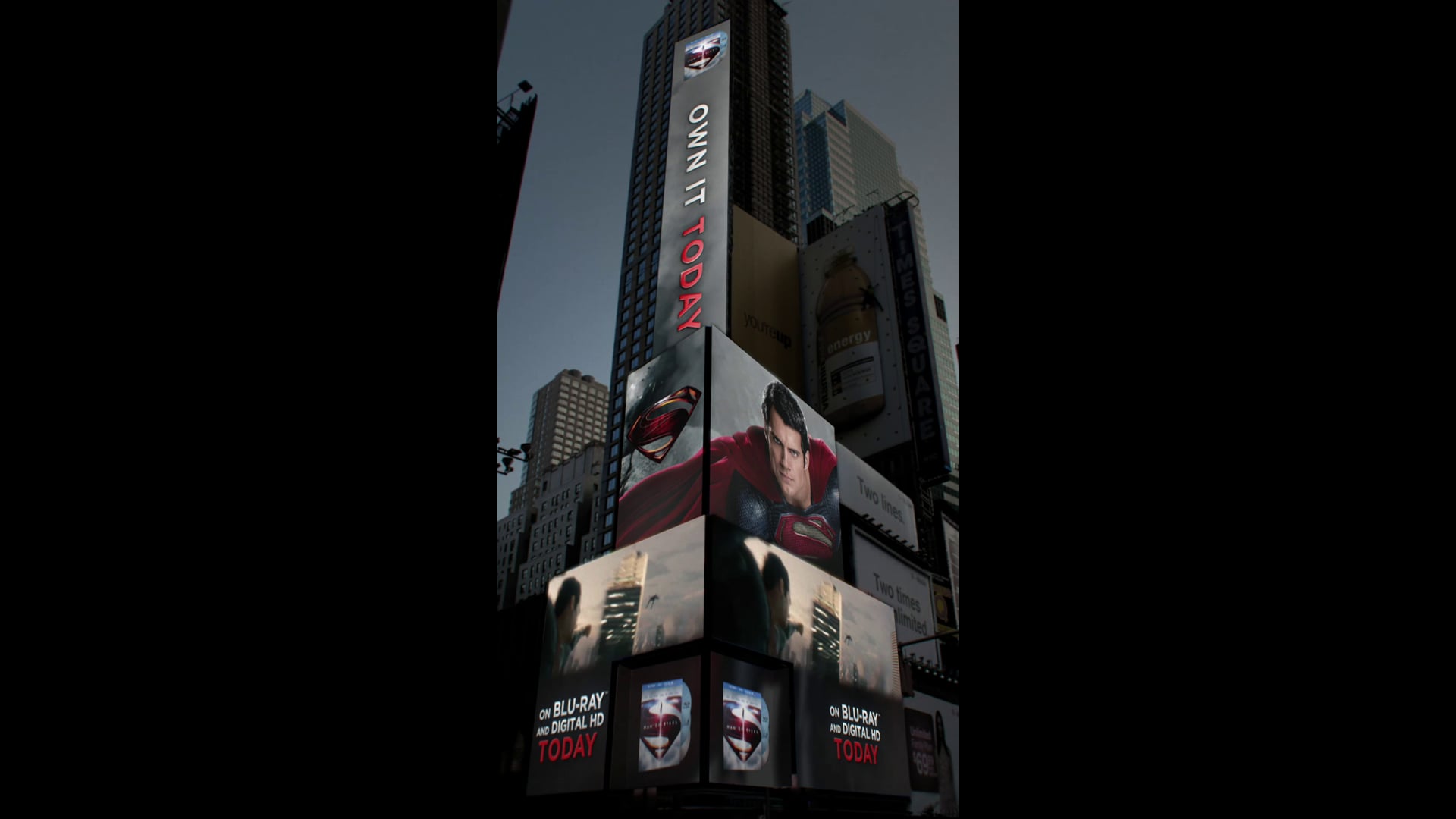 Man Of Steel -  Times Square MockUp