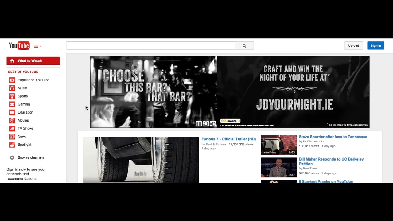 YouTube Masthead