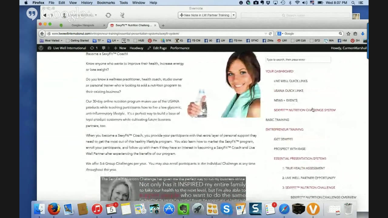 11.5.14 Live Well Partner Webinar: SexyFit Announcements + How to Set Up Your USANA Website