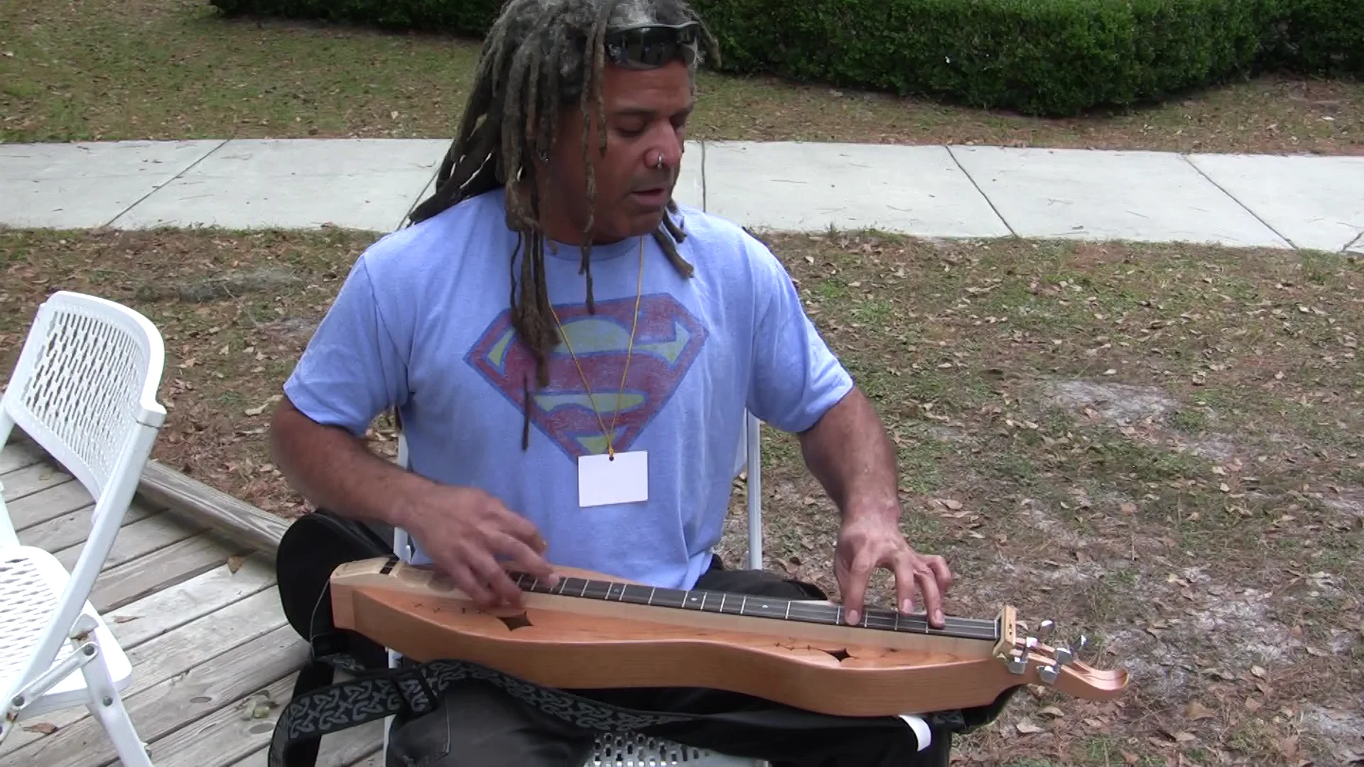 Bing Futch blesses my new mountain dulcimer