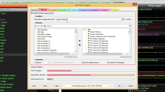 MoTeC M1 Software Tutorial: Configuring Datalogging