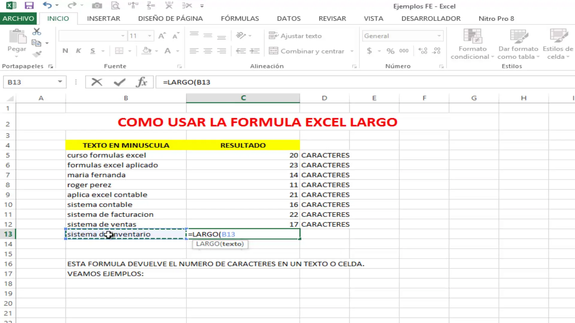Formula Excel LARGO on Vimeo
