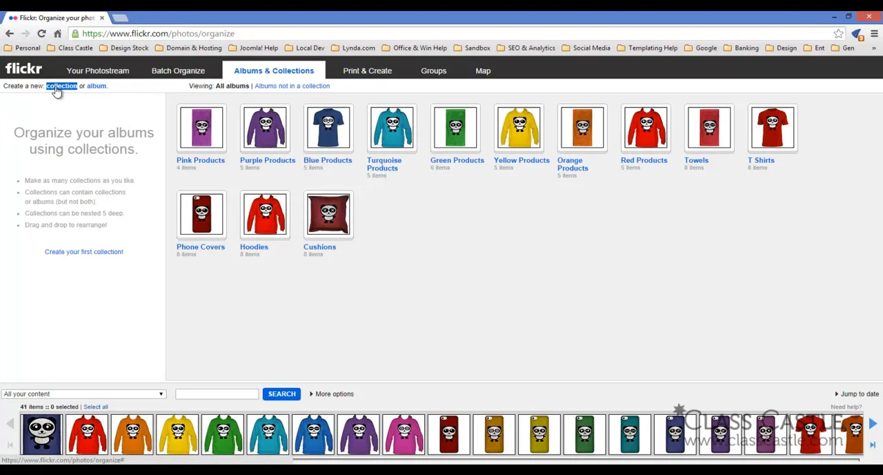 Organising Flickr albums into collections on Vimeo