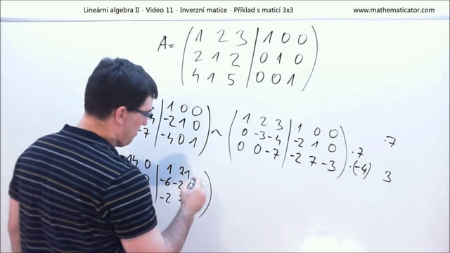 Lineární algebra II - Video 11 - Inverzní matice - Příklad s maticí 3x3