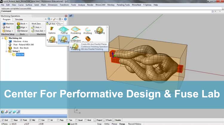 RhinoCAM: Rotary Live 4th Axis Toolpathing On Vimeo