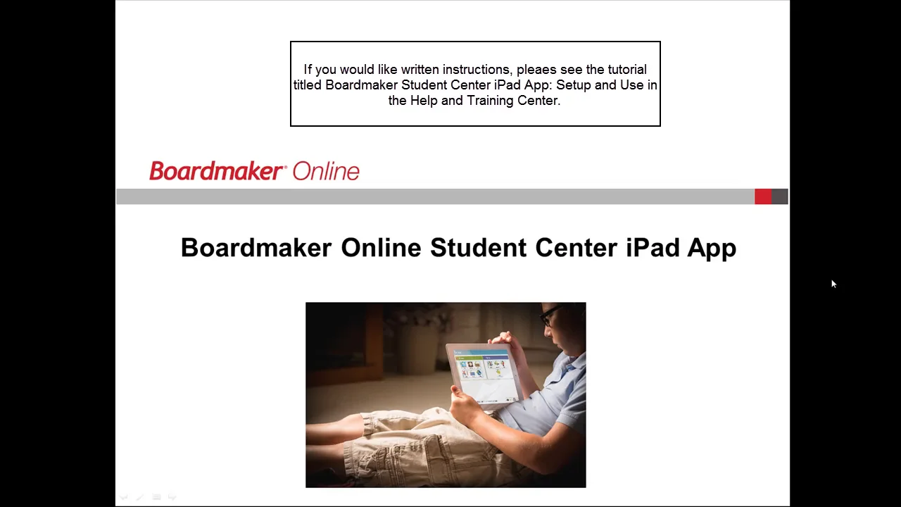 Boardmaker Student Center IPad App on Vimeo
