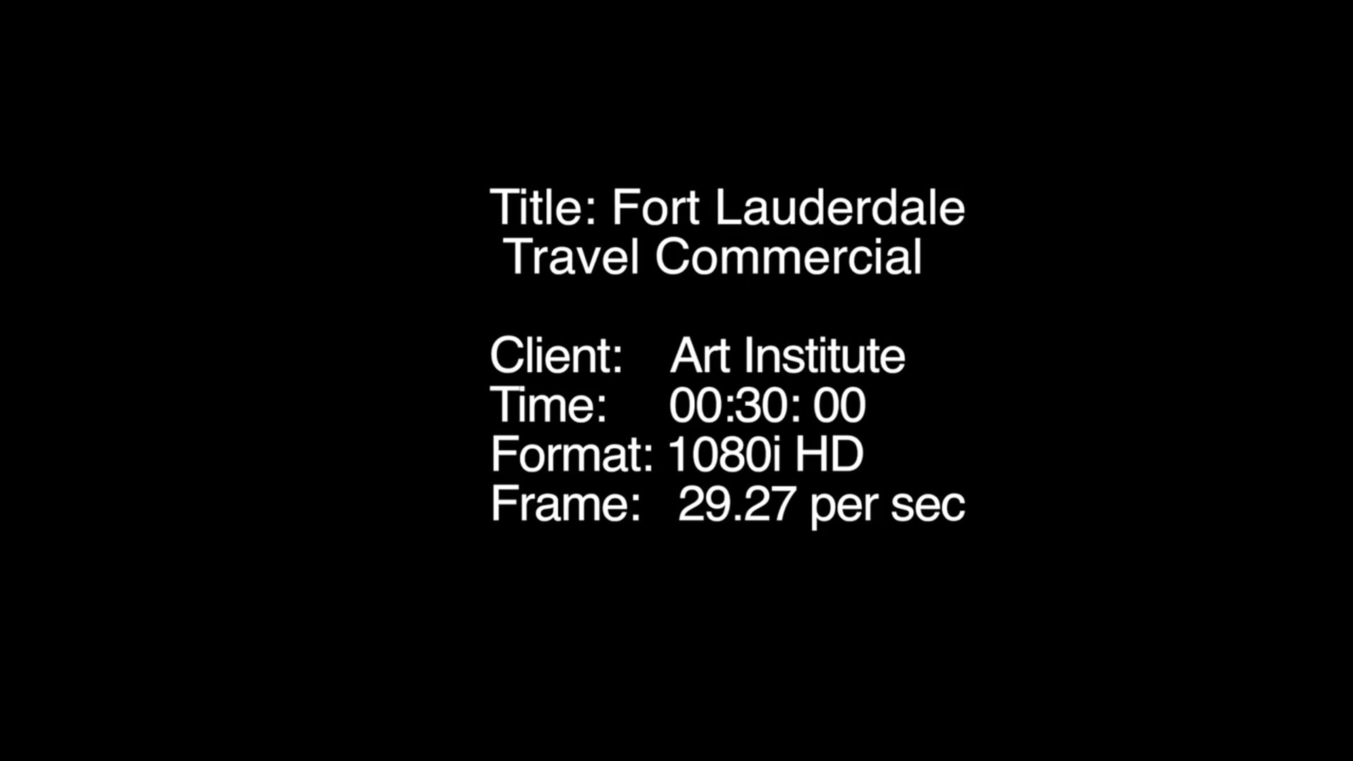 Fort lauderdale Travel commercial 2014