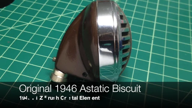 1946 Astatic Biscuit Bullet Mic, Original Brush Crystal Element