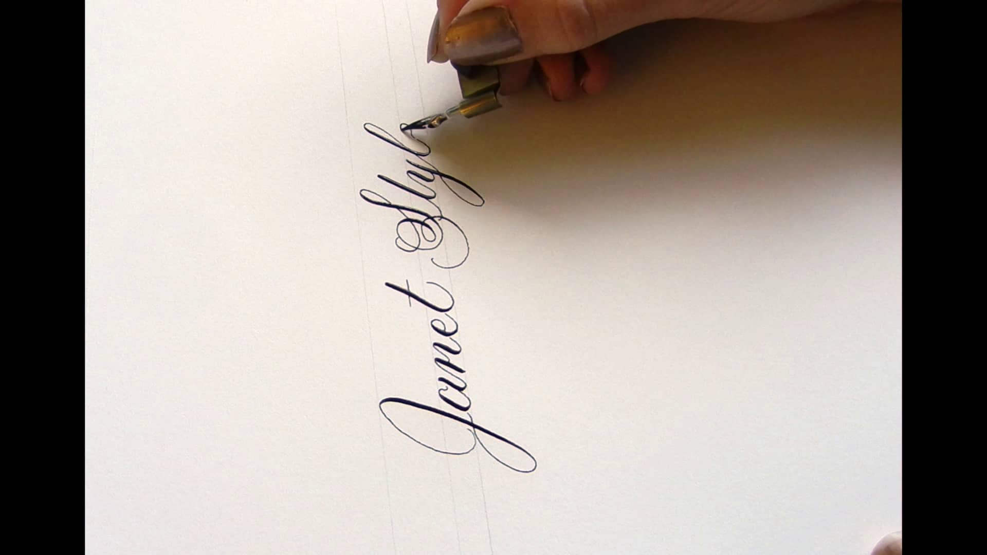 Creating Calligraphy in the Janet Style on Vimeo