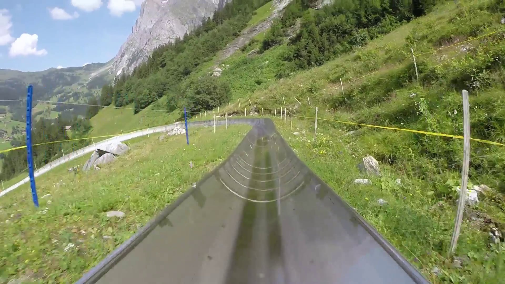 The Pfingstegg Tin Toboggan Run in Grindelwald, Switzerland on Vimeo
