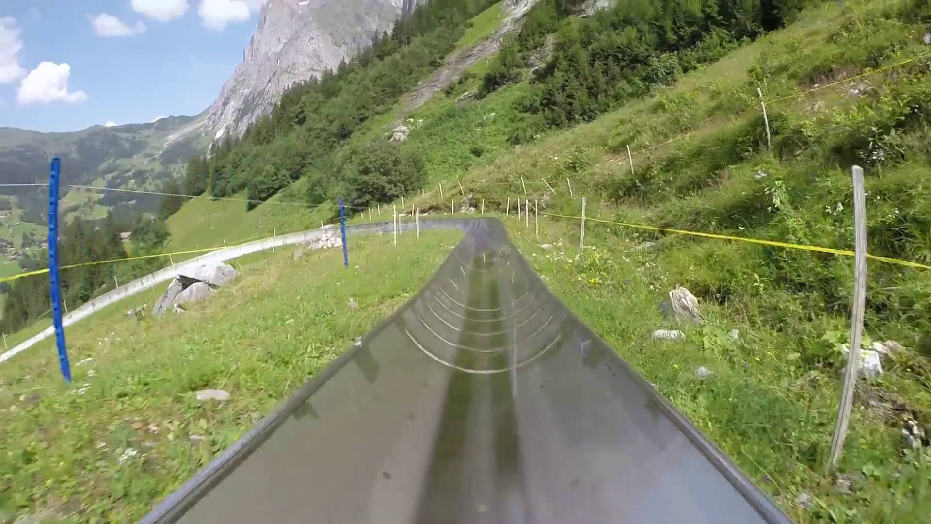 The Pfingstegg Tin Toboggan Run in Grindelwald, Switzerland on Vimeo