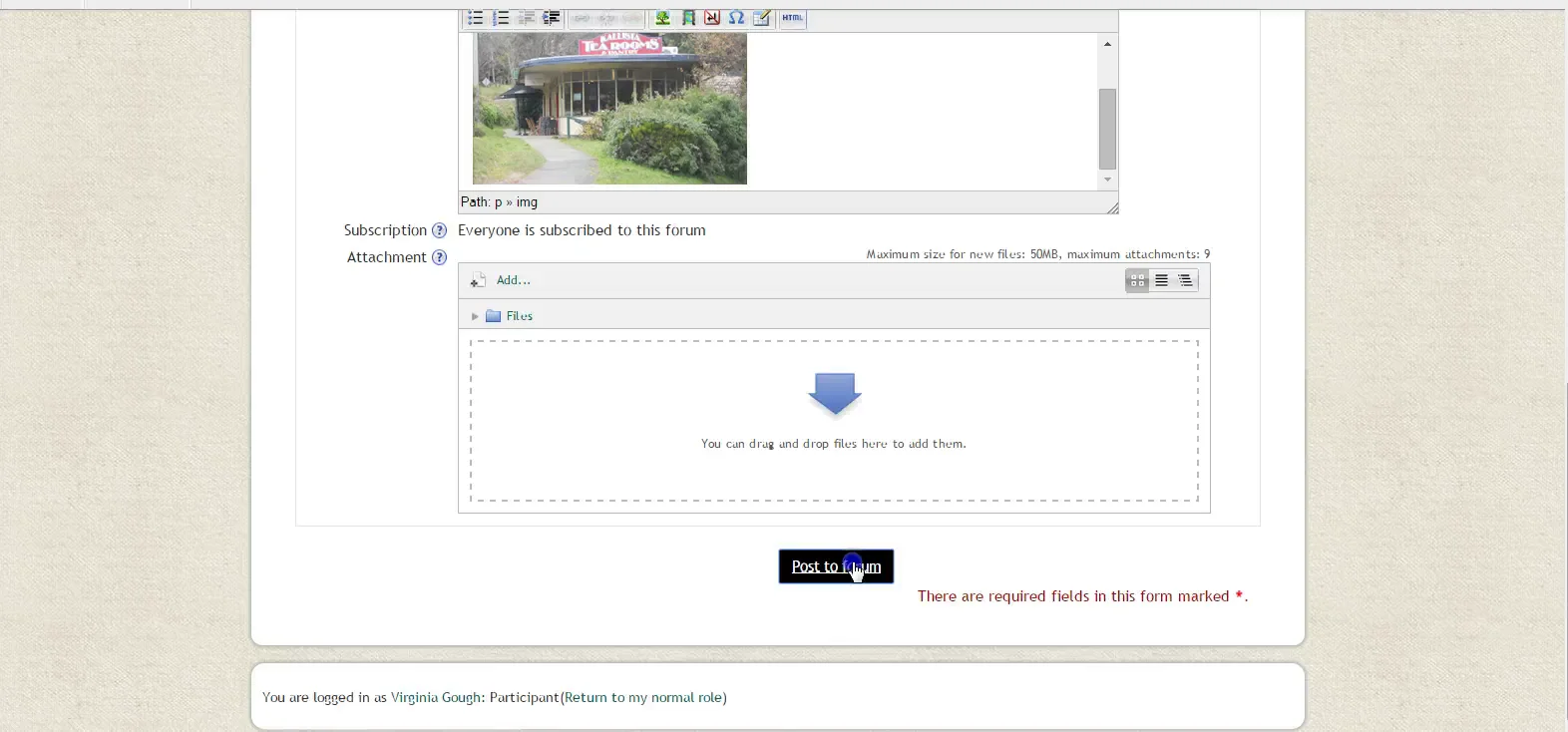 Upload an image on Vimeo