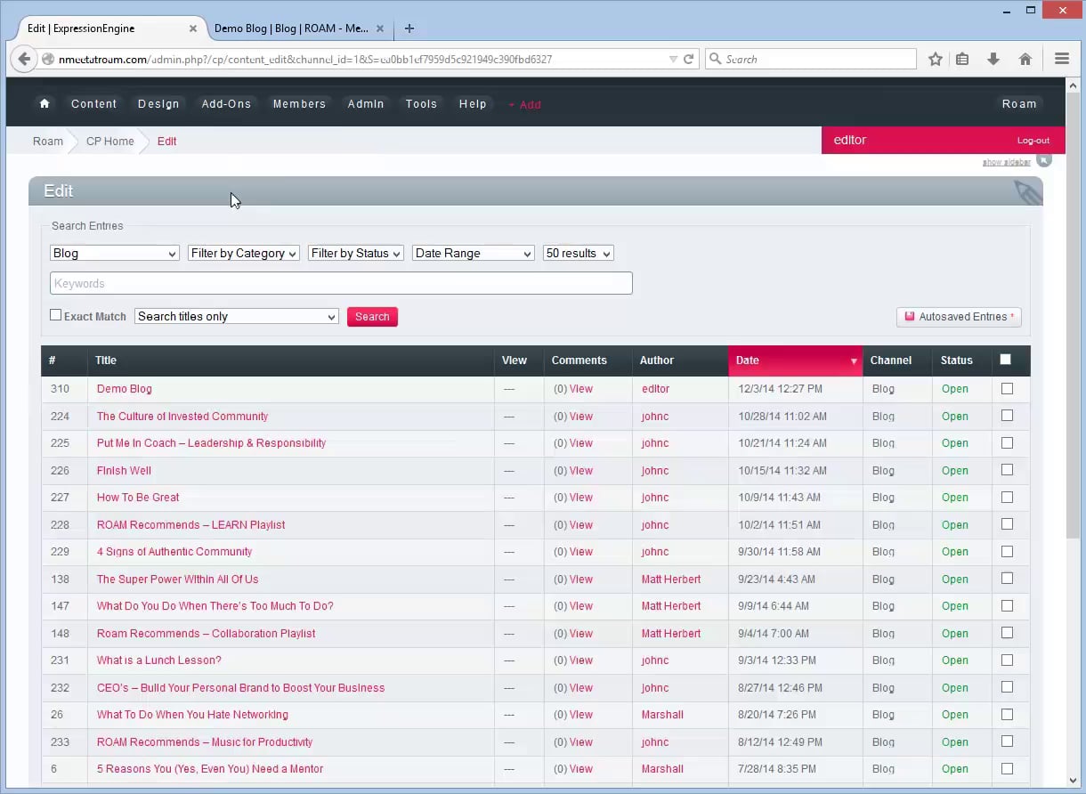 Edit Blog on Vimeo