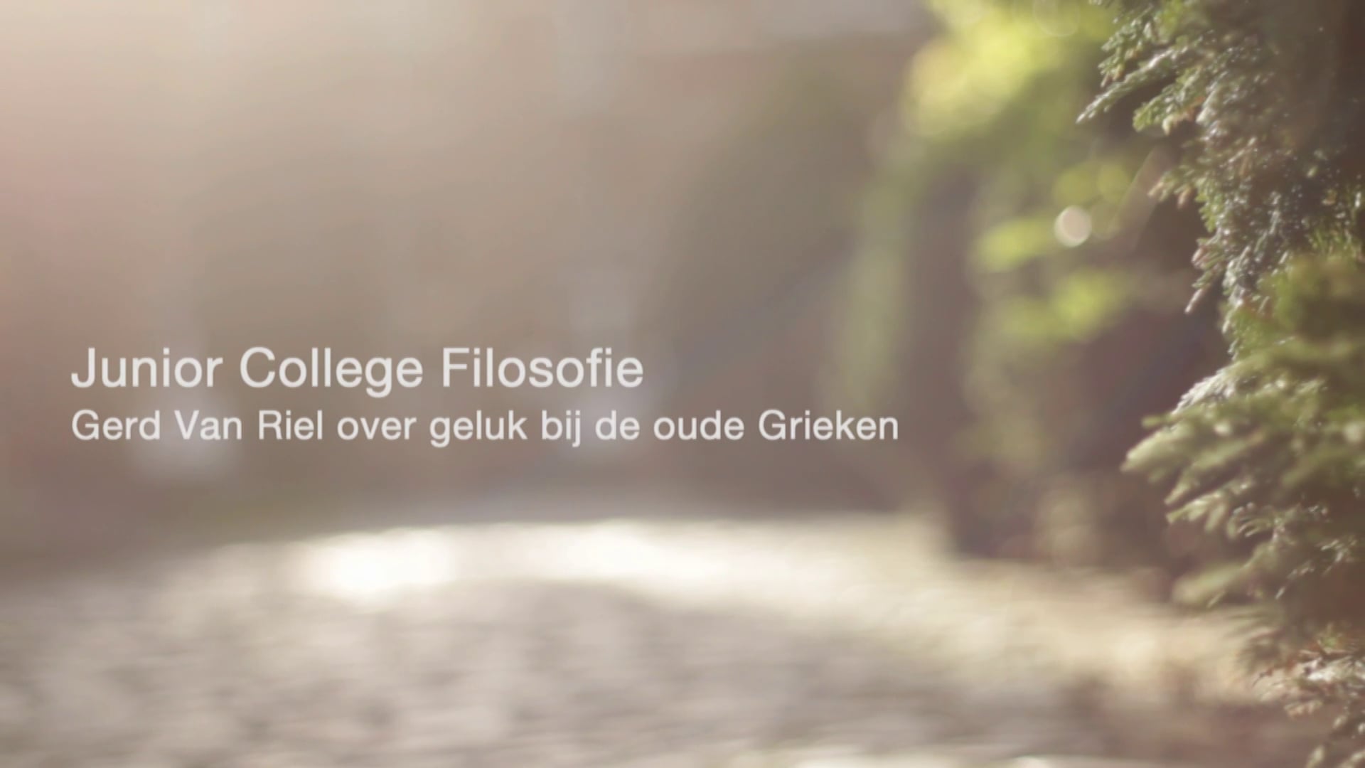 Junior College Filosofie - Gerd Van Riel over geluk bij de oude Grieken ...
