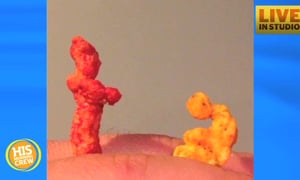 Man Sees Amazing Things in a Bag of Cheetos
