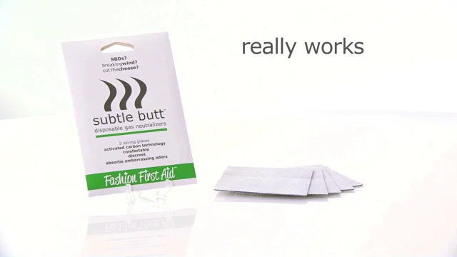 Subtle Butt: activated carbon charcoal fart filters stop bad smells -  Fashion First Aid