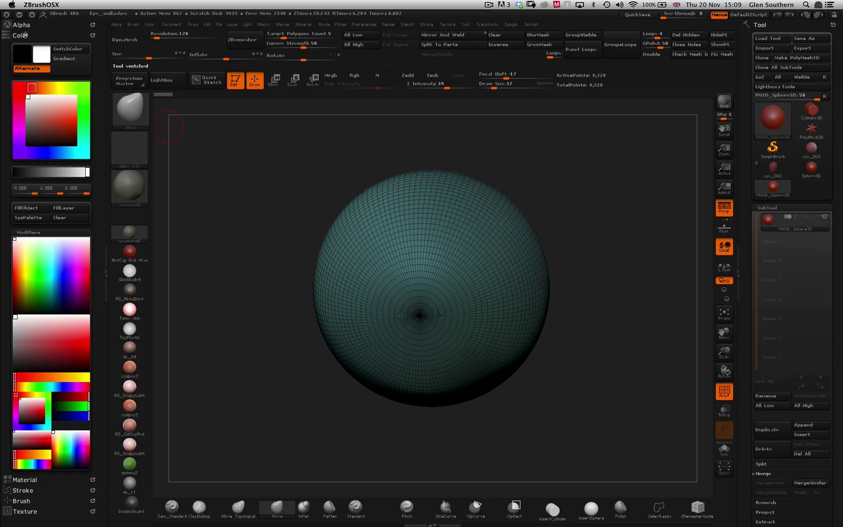 ZBrush eyeball tutorial by Glen Southern on Vimeo