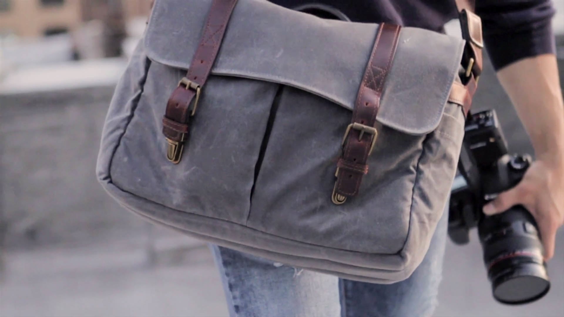 The Brixton Camera and Laptop Messenger Bag on Vimeo