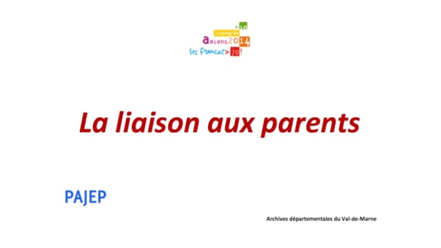 1944 - 2014 : les Francas se racontent / La liaison aux parents
