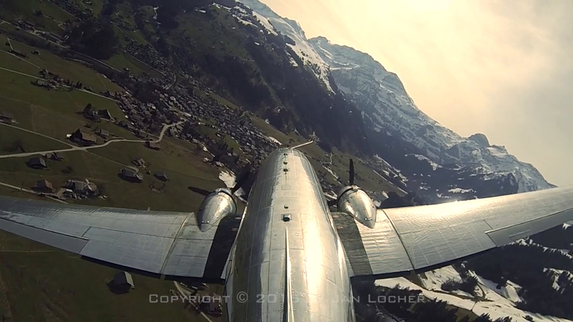 DC-3 Flying in Switzerland