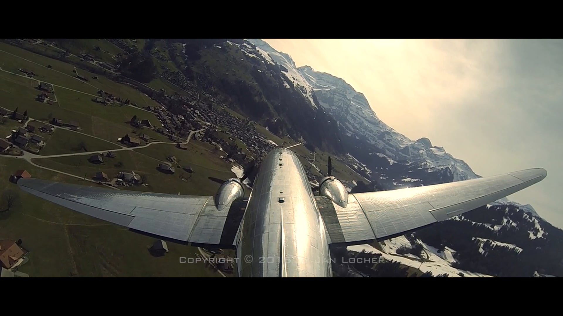 DC-3 Flying in Switzerland