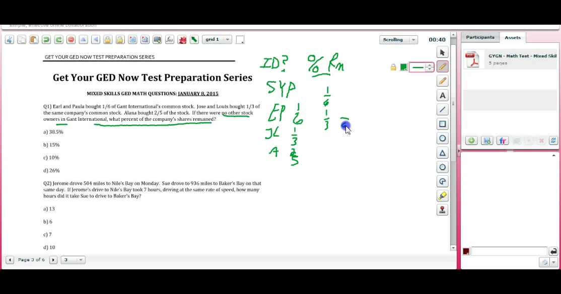 GED MATH VIDEO (3 WORD PROBLEM QUESTIONS) - 2015 on Vimeo